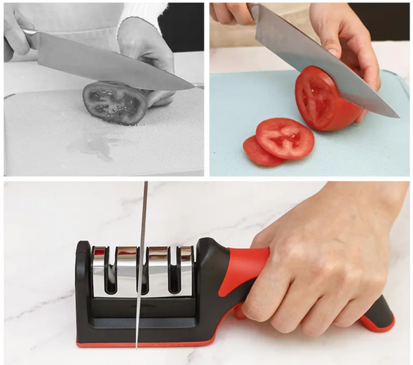 Afilador de Cuchillos Diamante Premium 3 en 1